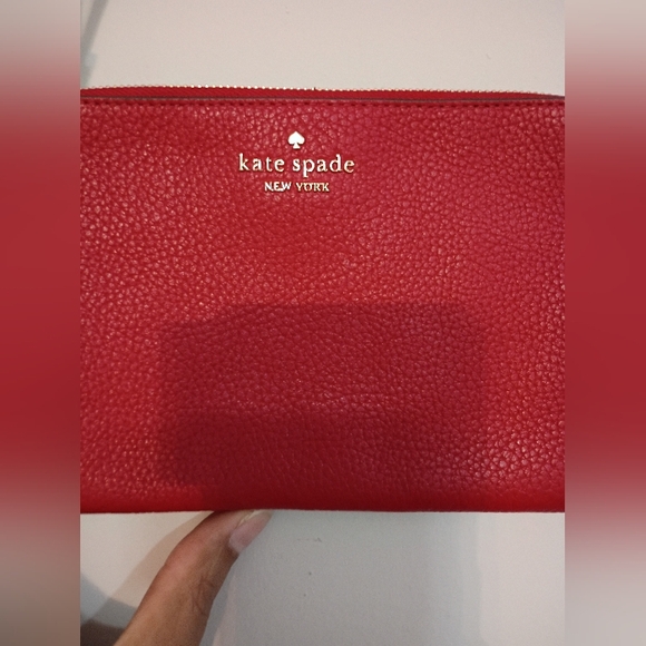Kate Spade, EUC, Women's, Wristlet, Zipper Closure, Color Red - Picture 3 of 10